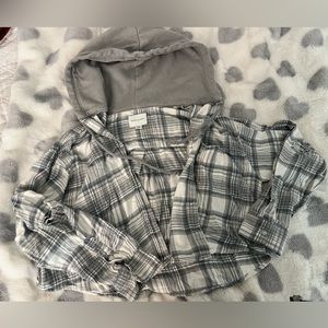 American eagle cropped flannel